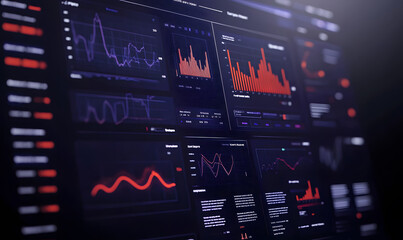 Futuristic Stock Market Chart with Glowing Data or Dynamic Financial Timeline for graphic background