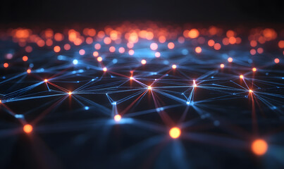 Obraz premium Futuristic Stock Market Chart with Glowing Data or Dynamic Financial Timeline for graphic background