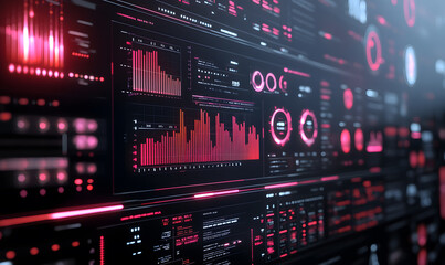 Futuristic Stock Market Chart with Glowing Data or Dynamic Financial Timeline for graphic background