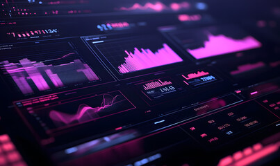 Obraz premium Futuristic Stock Market Chart with Glowing Data or Dynamic Financial Timeline for graphic background