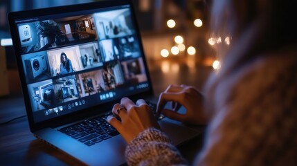 User monitoring their home security cameras through ID