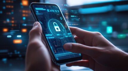 User receiving and responding to security alerts through a sleek mobile app interface