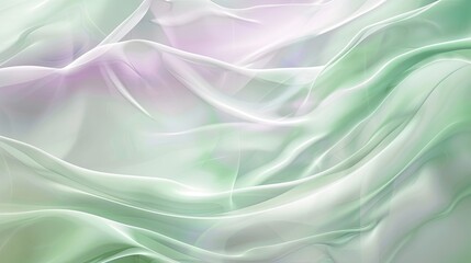 Mint green to lavender spring backdrop with flowing patterns and glass-like textures