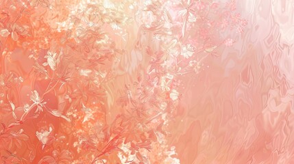 Fototapeta premium Abstract backdrop with warm apricot to pink gradient and light refractions