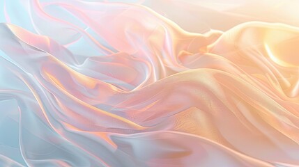 Soft periwinkle to peach gradient background with breezy spring-like patterns