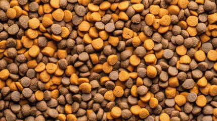 Dry Pet Food: Close-Up Texture and Patterns for a Nutritious Meal