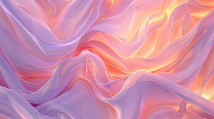 Spring wallpaper with lavender to peach gradient and flowing organic shapes