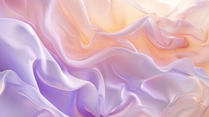 Obraz premium Lavender to peach gradient wallpaper with velvety organic shapes and light