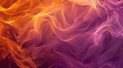 Obraz premium Plum to goldenrod autumn background with smoke-like patterns and glowing light wallpaper