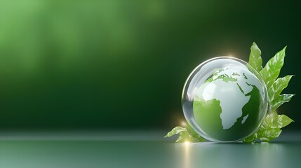 world environment and Earth day concept with green globe