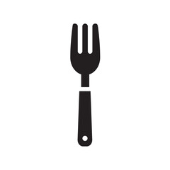 Fork icon logo design template isolated