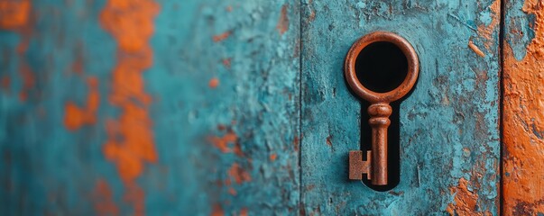 A mysterious keyhole, intricate details, enhancing curiosity