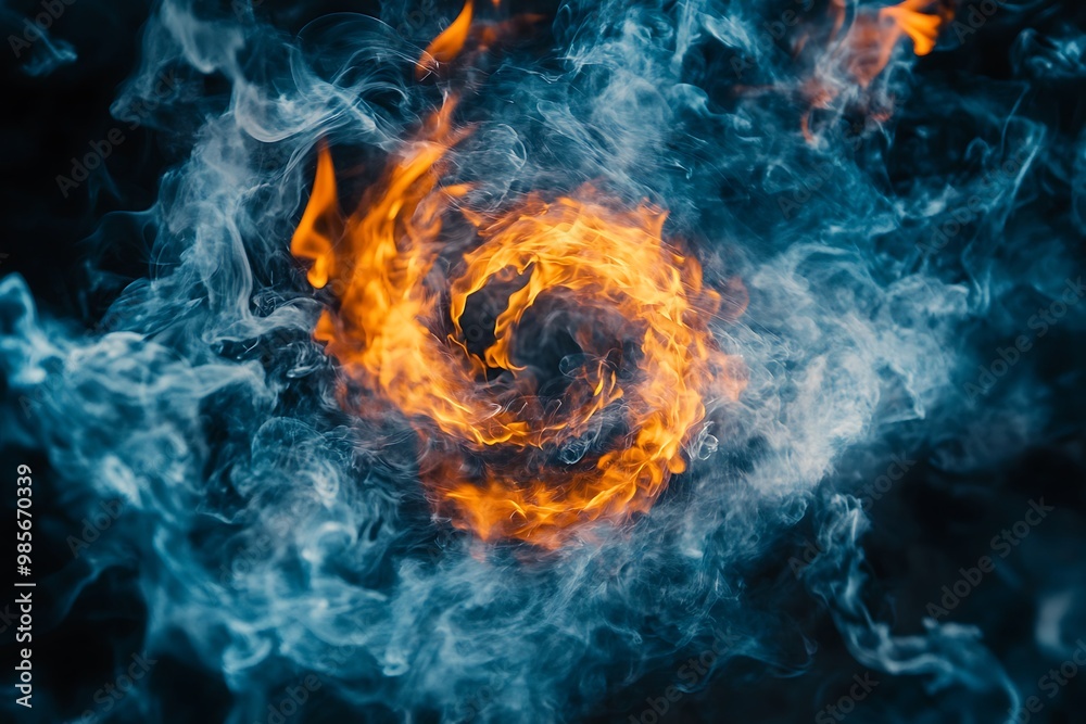 Sticker fire background