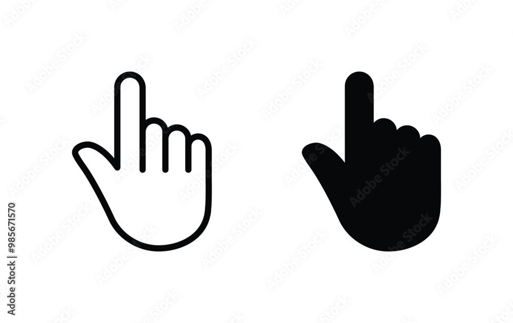 Wall mural hand cursor click icon vector
