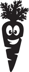 Obraz premium Happy Carrot Character with Big Eyes and Cheerful Smile, Bringing a Fun Twist to Vegetables.