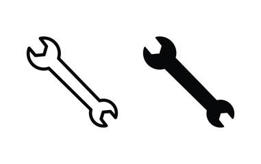 Wrench icon, repair icon vector
