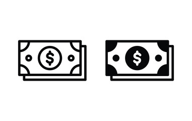 dollar money icon, money sign vector 