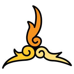Fire, flame, Abstract flame, Chinese flame, Curl flame, Decoration flame icon