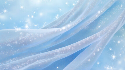 elegant and extravagant silk curtain with shiny glitters background