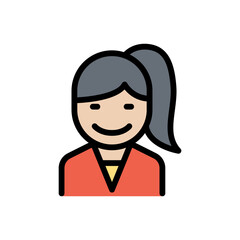 Woman smile icon
