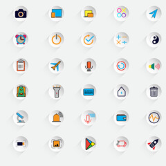 Special icon set stylish design vector image