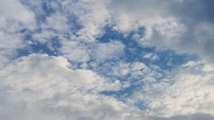 Beautiful cloud formations in the cooling sky after a rainy day in the Mediterranean Sea region in...