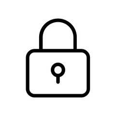 Lock icon. Flat security symbol. Vector illustration.