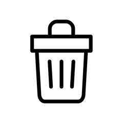 trash can icon. garbage can, rubbish bin symbol