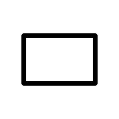 Rectangle shape icon vector symbol for creative graphic design ui element. Color editable