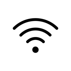 Wifi wireless internet signal flat icon for apps. color editable