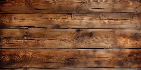 Naklejka premium Rustic Brown Wooden Plank Texture Background