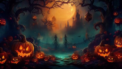 Fototapeta premium halloween scene