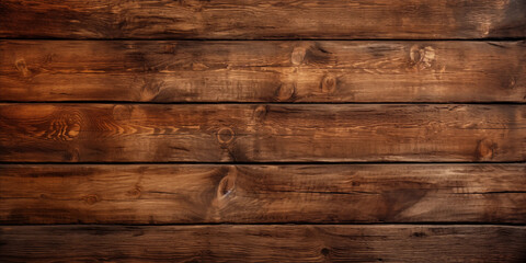 Obraz premium Dark Brown Wooden Planks Texture Background