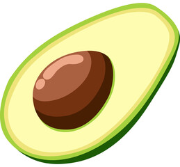 Fruit, Avocado, Tropical Fruits, Illustration Hand drawn