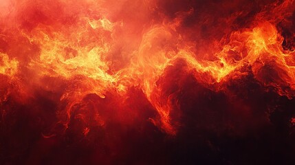 Fiery Abstract Design with Red and Orange Flames. Generate Ai Image
