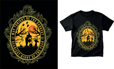 Halloween vector type t shirt design