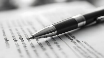 Formal Business Contract Signing with Pen on Desk