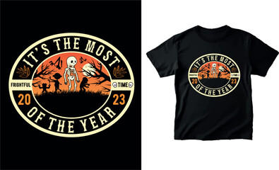 Halloween vector type t shirt design