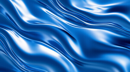 Fototapeta premium The image is a blue and gold swirl that appears to be a painting. The colors are vibrant and the lines are wavy, giving the impression of movement and energy. Scene is dynamic and lively