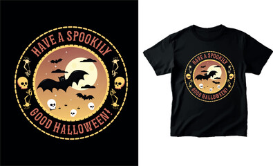 Halloween vector type t shirt design