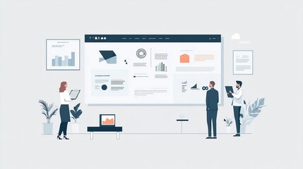 business person with chart