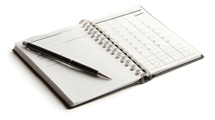 Open Business Planner with Calendar and Goals on Desk for Time Management and Productivity