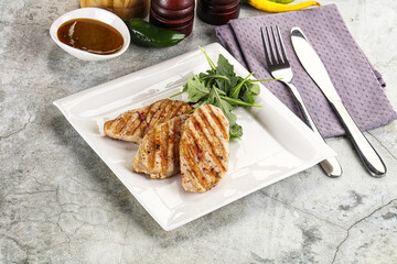 Grilled turkey breast fillet steak