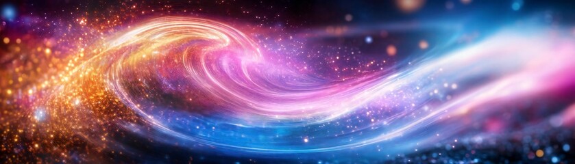 Obraz premium A vibrant swirl of colors and light, capturing the essence of cosmic beauty and energy in a stunning visual display.