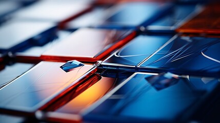 Obraz premium A close-up of solar cells, highlighting the technology behind solar energy