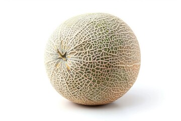 A fresh cantaloupe isolated on white