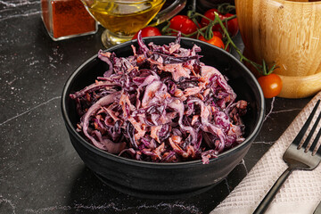 Coleslaw salad with cabbage and carrot