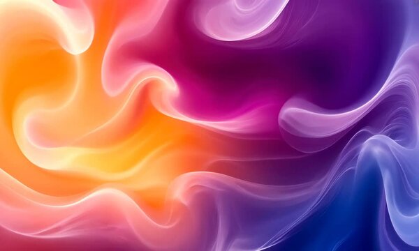 Abstract animation color moke waves background