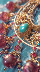 Fototapeta premium Ornate Gold Jewelry.