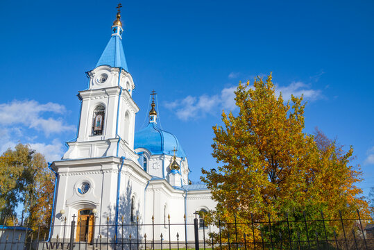 St. Nicholas Church on a sunny autumn day. Sortavala. Karelia, Russia